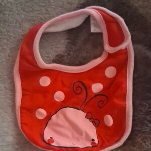 Place Red and Pink Baby Bib